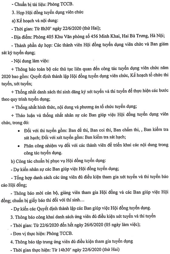 Trường Đại học Kinh tế - Kỹ thuật Công nghiệp thông báo kế hoạch tuyển dụng viên chức năm 2020