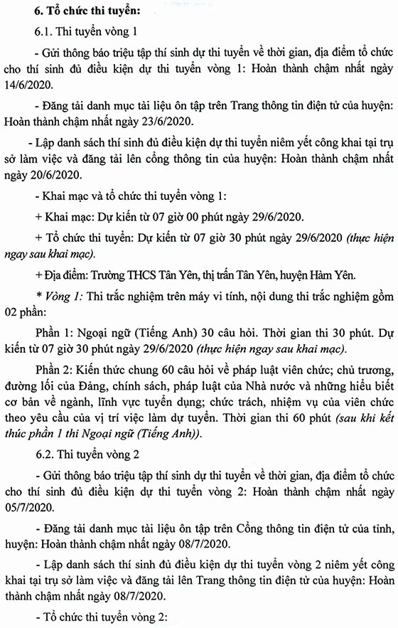 UBND huyện Hàm Yên, Tuyên Quang tuyển dụng giáo viên năm 2020