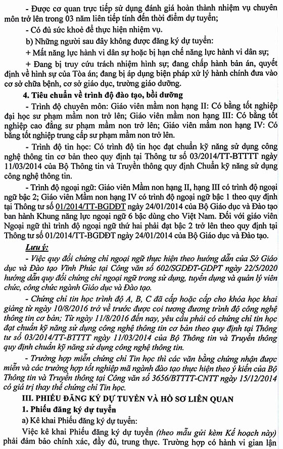 UBND huyện Yên Lạc, Vĩnh Phúc tuyển dụng giáo viên mầm non năm 2020