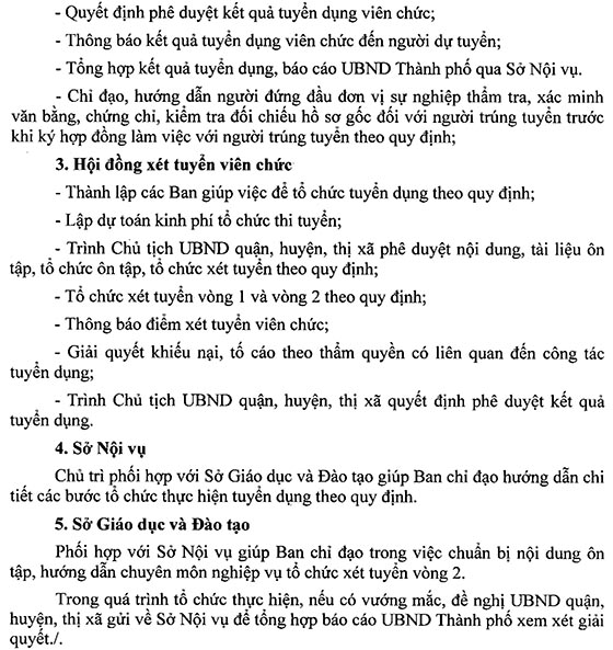 UBND TP.Hà Nội tuyển dụng giáo viên năm 2020