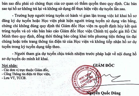 Học viện Chính trị khu vực IV, TP.Cần Thơ tuyển dụng giảng viên năm 2020