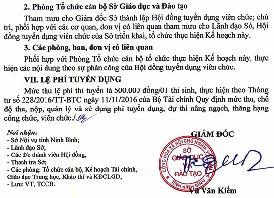 Sở Giáo dục và Đào tạo Ninh Bình tuyển dụng viên chức năm 2020