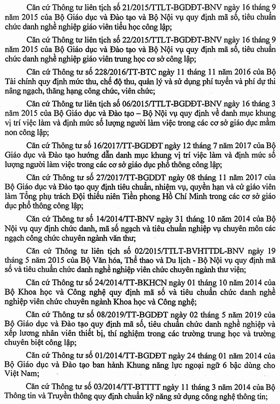 UBND huyện Củ Chi, TP.HCM tuyển dụng viên chức giáo dục năm học 2020-2021