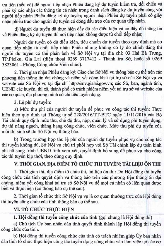 UBND tỉnh Gia Lai tuyển dụng công chức năm 2020