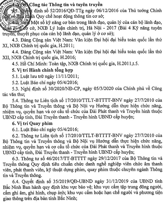 UBND TP.Bắc Ninh xét tuyển viên chức đợt 2 năm 2020