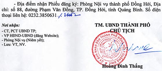 UBND TP.Đồng Hới, Quảng Bình tuyển dụng viên chức năm 2020