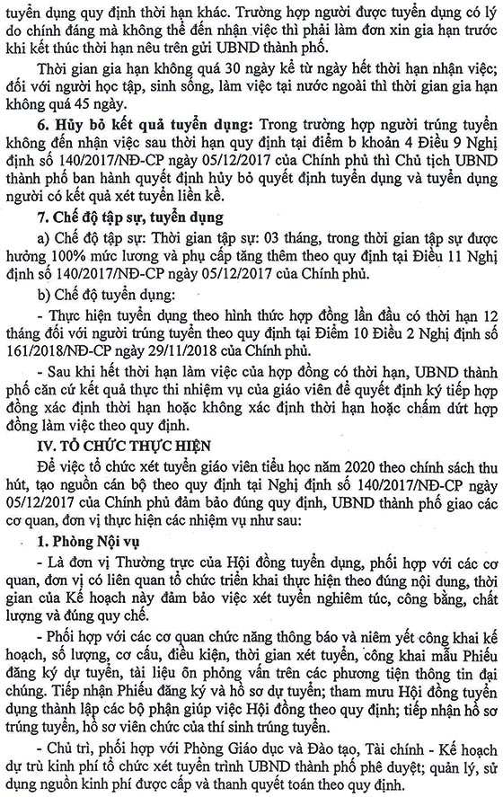 UBND TP.Phúc Yên, Vĩnh Phúc xét tuyển giáo viên tiểu học năm 2020