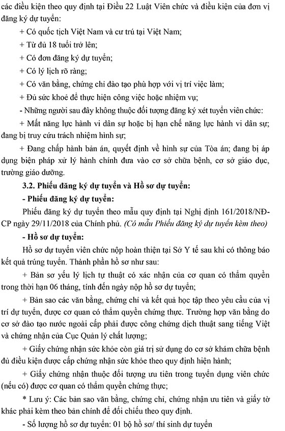 Bệnh viện đa khoa huyện Bố Trạch, Quảng Bình tuyển dụng viên chức năm 2020