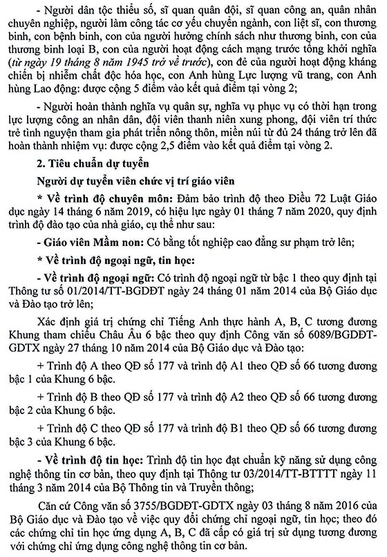Trường Mầm non Phong Lan, Bình Chánh, TP.HCM tuyển dụng viên chức năm học 2020-2021