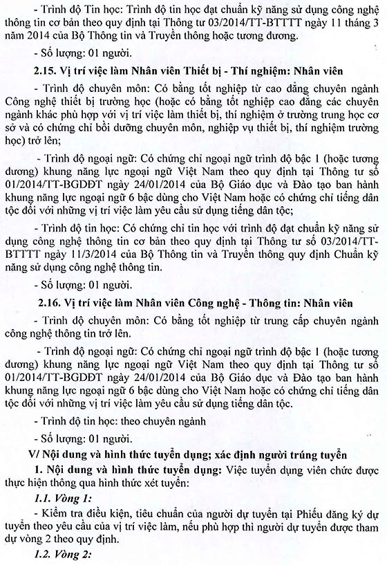 Trường THCS Lê Minh Xuân, Bình Chánh, TP.HCM tuyển dụng viên chức năm học 2020 – 2021