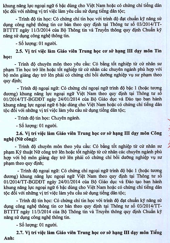 Trường THCS Nguyễn Thái Bình, Bình Chánh, TP. HCM tuyển dụng viên chức năm học 2020-2021