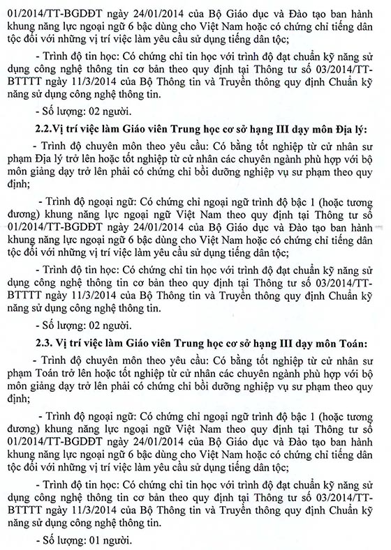 Trường THCS Phạm Văn Hai, Bình Chánh, TP. HCM tuyển dụng viên chức năm học 2020 – 2021