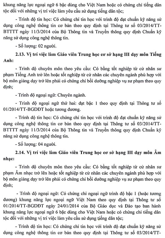 Trường THCS Tân Kiên, Bình Chánh, TP.HCM tuyển dụng viên chức năm học 2020-2021
