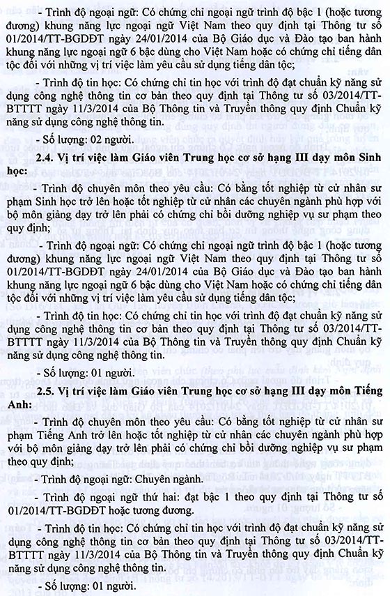 Trường THCS Tân Quý Tây, Bình Chánh, TP.HCM tuyển dụng viên chức năm học 2020-2021