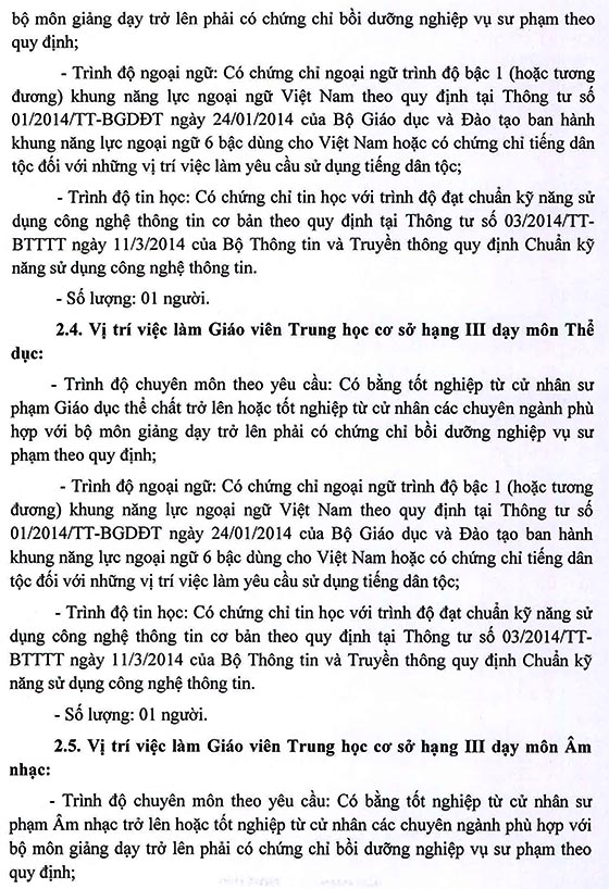 Trường THCS Tân Túc, Bình Chánh, TP.HCM tuyển dụng viên chức năm học 2020 – 2021