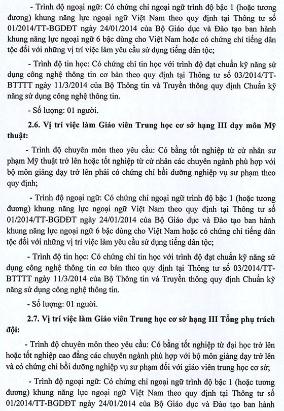 Trường THCS Tân Túc, Bình Chánh, TP.HCM tuyển dụng viên chức năm học 2020 – 2021