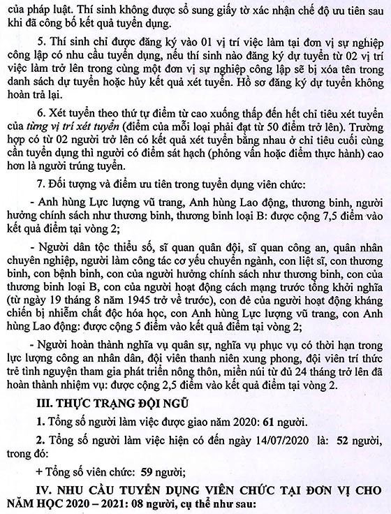 Trường Tiểu học Phong Phú, Bình Chánh, TP.HCM tuyển dụng viên chức năm học 2020 – 2021