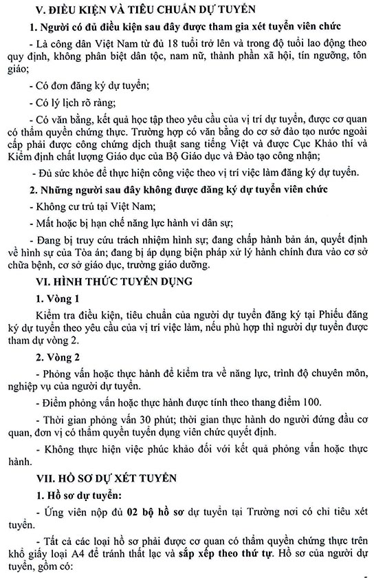 Trường Tiểu học Qui Đức, Bình Chánh, TP. HCM tuyển dụng viên chức năm học 2020-2021