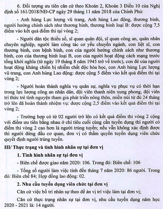 Trường Trung học cơ sở Vĩnh Lộc A, quận Bình Chánh, TP.HCM tuyển dụng viên chức năm học 2020 - 2021