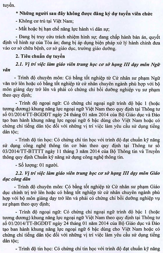 Trường Trung học cơ sở Vĩnh Lộc A, quận Bình Chánh, TP.HCM tuyển dụng viên chức năm học 2020 - 2021