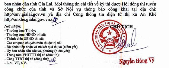 UBND Tx.An Khê, Gia Lai tuyển dụng công chức năm 2020
