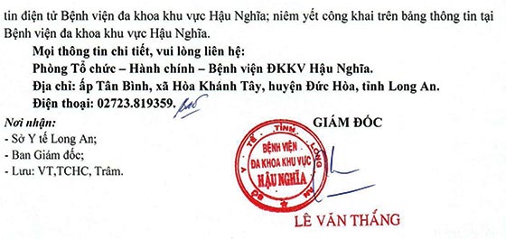 Bệnh viện Đa khoa khu vực Hậu Nghĩa, Long An tuyển dụng viên chức năm 2020