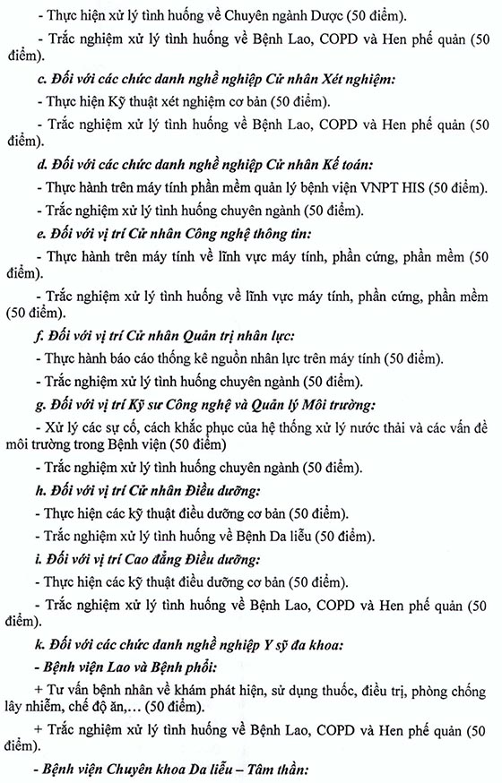 Bệnh viện Lao và bệnh Phổi tỉnh Ninh Thuận tuyển dụng viên chức năm 2020