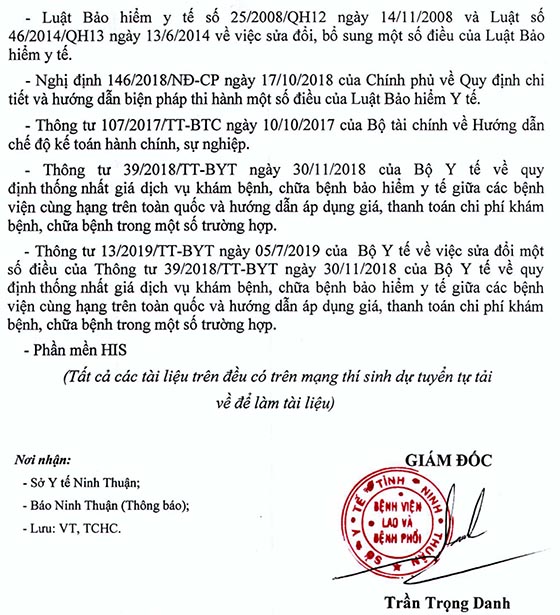 Bệnh viện Lao và bệnh Phổi tỉnh Ninh Thuận tuyển dụng viên chức năm 2020