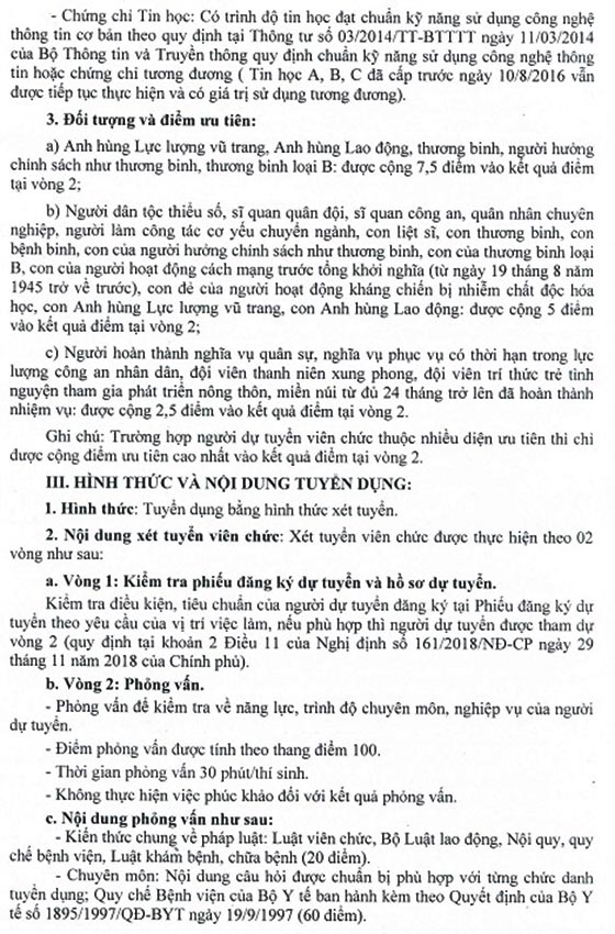 Bệnh viện Tim mạch TP.Cần Thơ tuyển dụng viên chức năm 2020