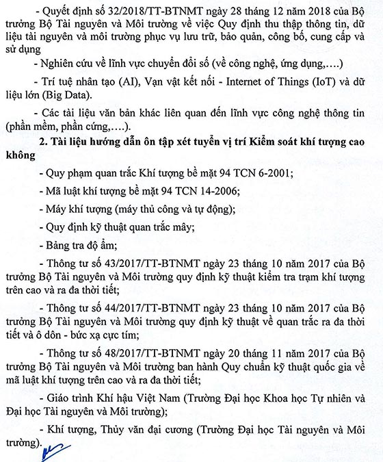 Đài Khí tượng cao không - Tổng cục Khí tượng Thủy văn tuyển dụng viên chức năm 2020