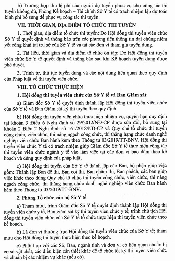 Sở Y tế tỉnh Gia Lai tuyển dụng viên chức năm 2020