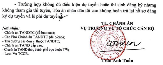 Tòa án nhân dân tối cao tuyển dụng công chức năm 2020