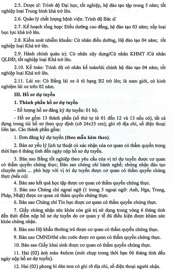 Trung tâm Y tế TP.Móng Cái, Quảng Ninh tuyển dụng hợp đồng lao động năm 2020
