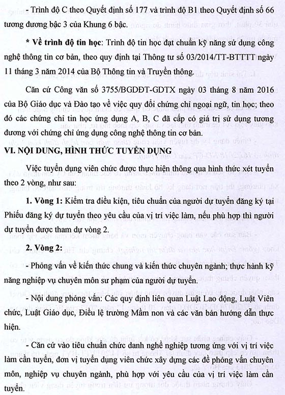 Trường Mầm non 30-4, Bình Chánh, TP.HCM tuyển dụng viên chức năm học 2020-2021
