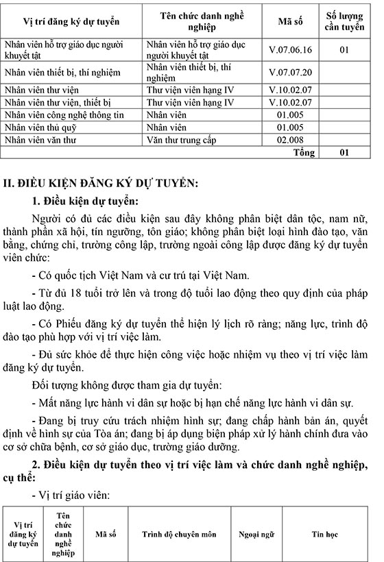 Trường Tiểu học Kim Đồng, Quận 6, TP.HCM tuyển dụng viên chức năm 2020 (Đợt 1)