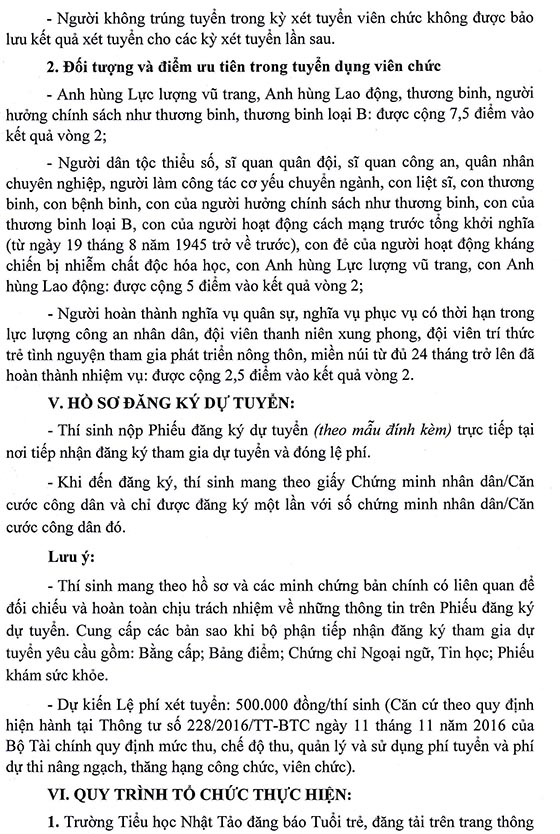 Trường Tiểu học Nhật Tảo, Quận 6, TP.HCM tuyển dụng viên chức năm 2020 (Đợt 1)
