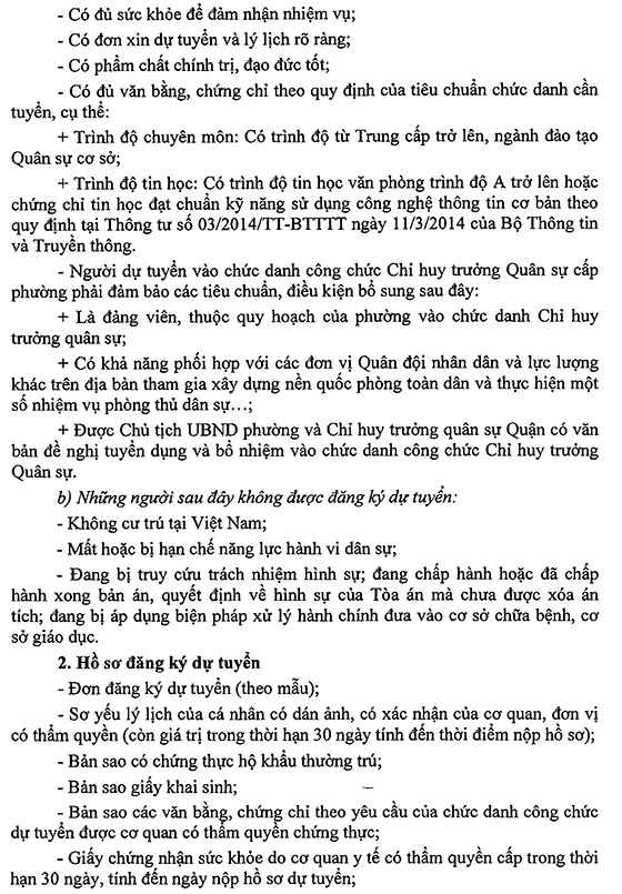 UBND quận Hoàng Mai, Hà Nội tuyển dụng công chức năm 2020
