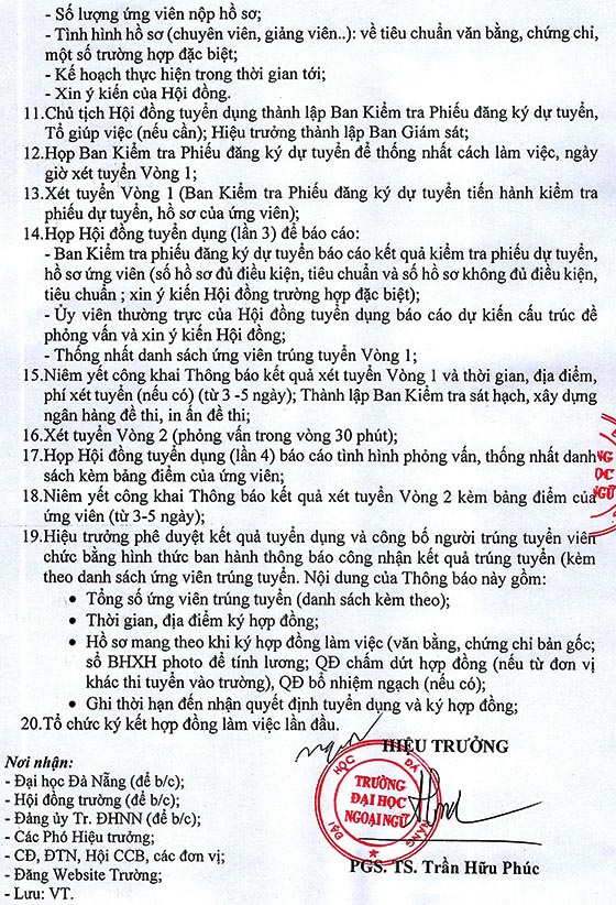 Đại học Ngoại ngữ TP. Đà Nẵng tuyển dụng viên chức năm 2020