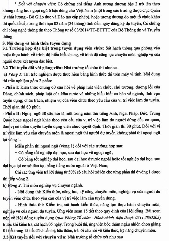 Đại học Sư phạm Hà Nội 2 tuyển dụng viên chức năm 2020