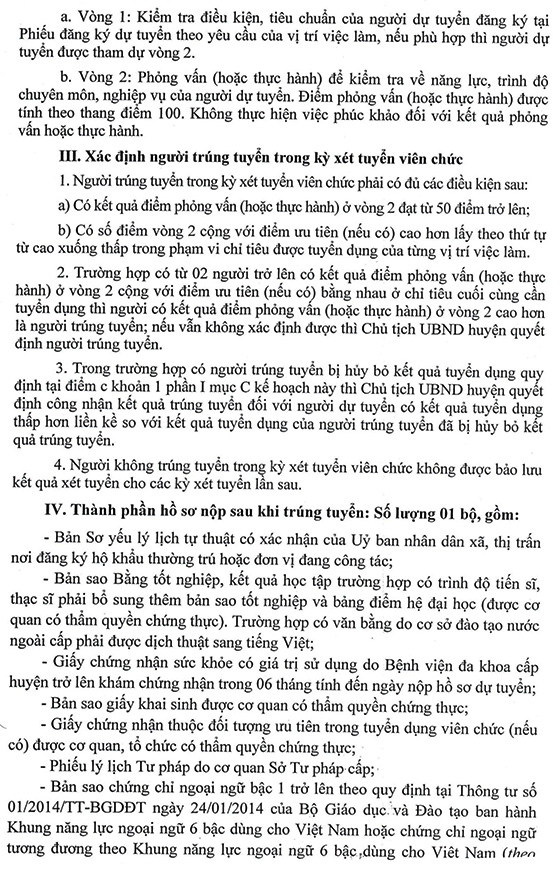 Trung tâm phát triển Cụm công nghiệp huyện Kiến Xương, Thái Bình tuyển dụng viên chức năm 2020