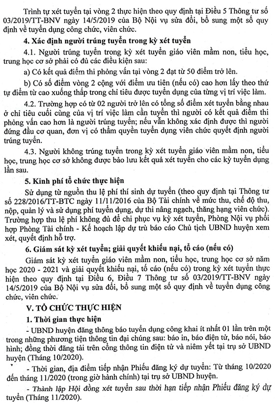UBND huyện Hương Sơn, Hà Tĩnh tuyển dụng giáo viên các cấp năm 2020
