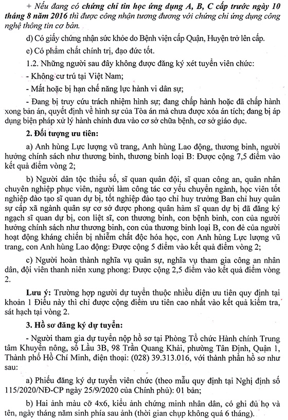 Trung tâm Khuyến nông TP.Hồ Chí Minh tuyển dụng viên chức đợt 2 năm 2020