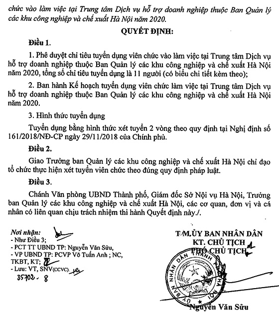 Trung tâm dịch vụ hỗ trợ doanh nghiệp tuyển dụng viên chức năm 2020