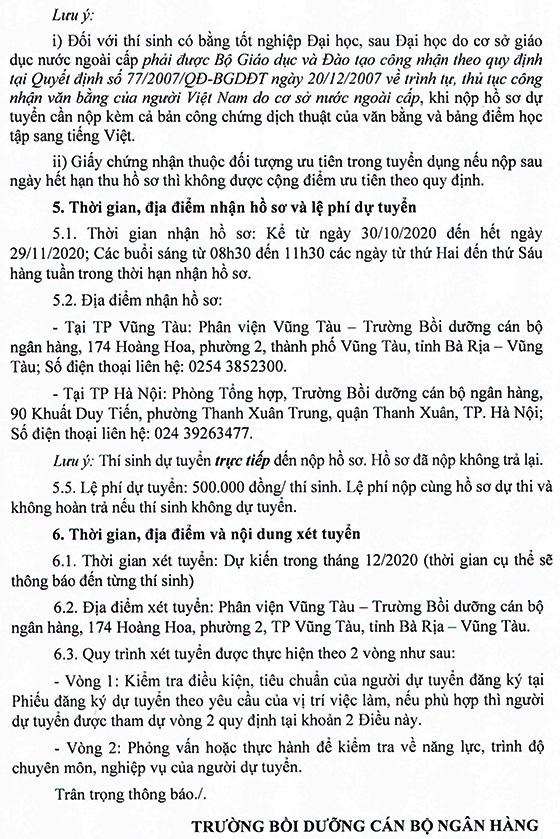 Trường Bồi dưỡng cán bộ Ngân hàng