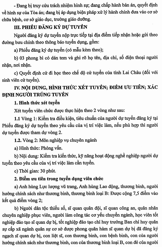 UBND tỉnh Lai Châu tuyển dụng viên chức ngành Y tế năm 2020