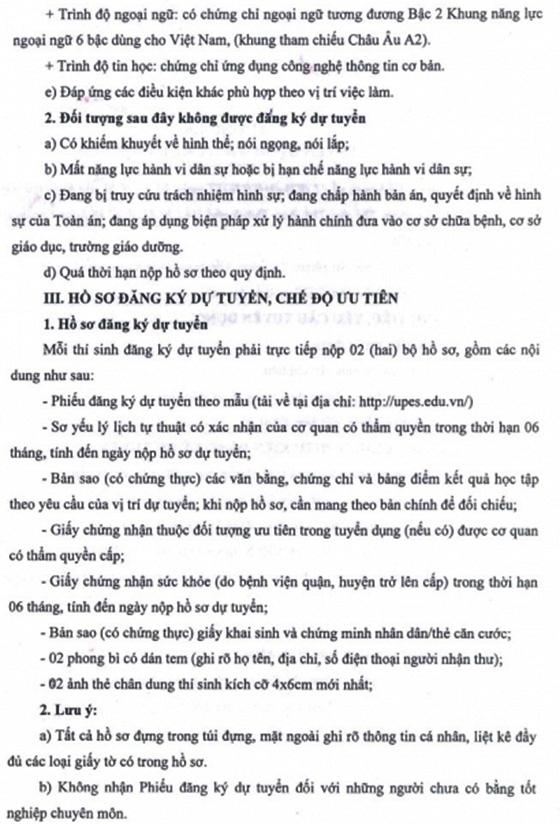 Trường Đại học Sư phạm Thể dục thể thao TP.Hồ Chí Minh tuyển dụng viên chức năm 2020