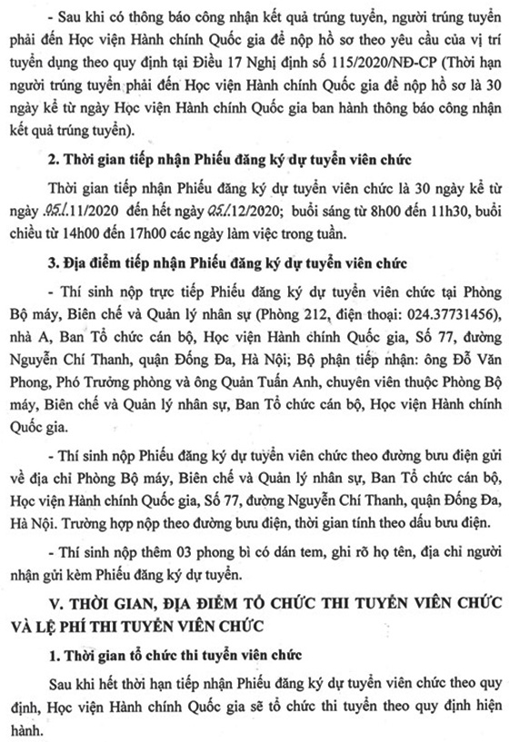 Học viện Hành chính Quốc gia tuyển dụng viên chức đợt 2 năm 2020