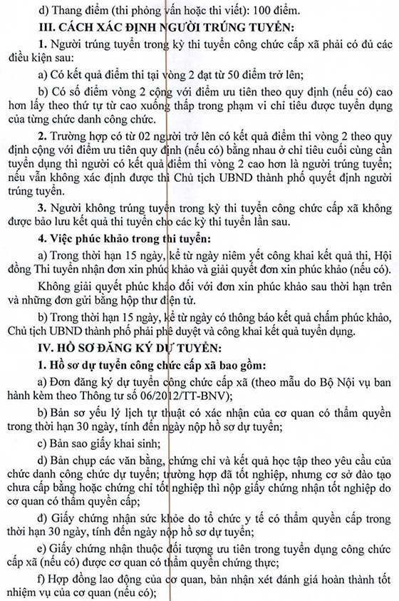 UBND thành phố Đồng Xoài, Bình Phước tuyển dụng công chức năm 2020