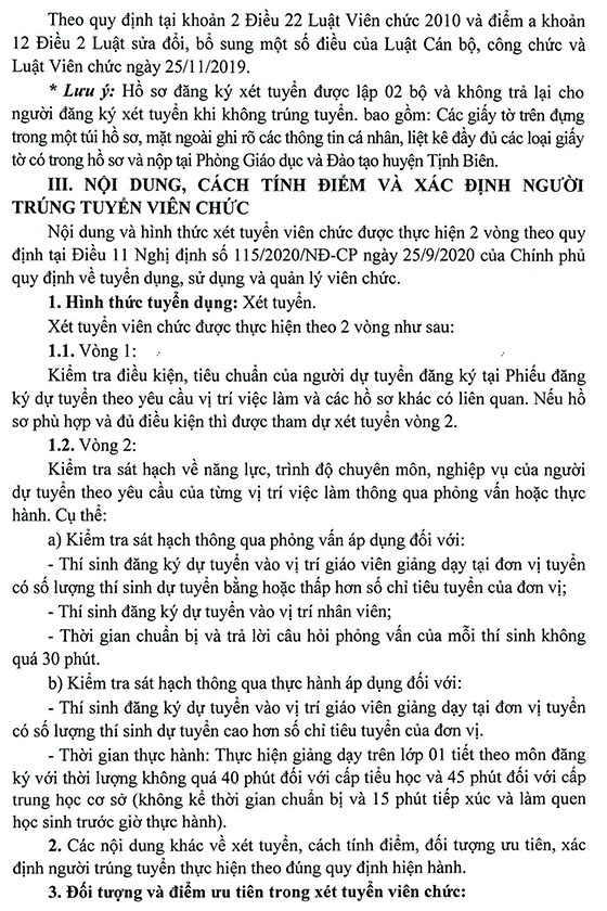 UBND huyện Tịnh Biên, An Giang tuyển dụng viên chức giáo dục năm 2020