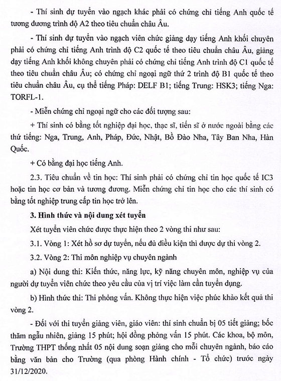Trường ĐH Sư Phạm - ĐH Thái Nguyên tuyển dụng viên chức năm 2020